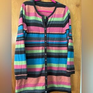 Garnet Hill Long Cashmere Cardigan Sweater